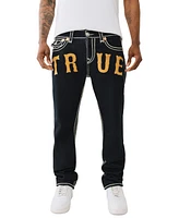 True Religion Men's Ricky Straight Fit Western Rope Stitch Flap Jeans