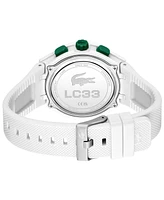 Lacoste Men's LC33 White Silicone Strap Watch, 45mm