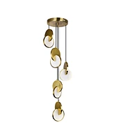 Cwi Lighting 12" Metal Tranche Led Pendant