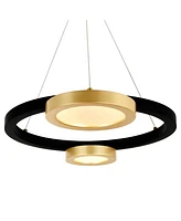 Cwi Lighting 4" Metal Deux Lunes Led Chandelier