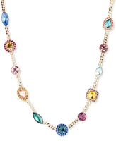 Emily in Paris Gold-Tone Multi Stone Collar Necklace, 16" + 3" extender