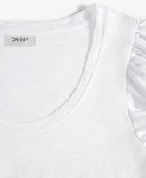 On 34th Women's Bubble-Sleeve Scoop-Neck T-Shirt