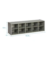 ECR4Kids Streamline 10 Cubby Tray Storage Cabinet, 2x5, Natural
