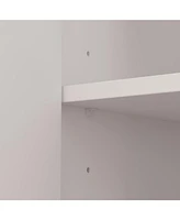 Famapy 10-Shelf Bookshelf Bookcase with Glass Doors, Adjustable Shelves