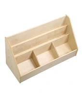 ECR4Kids 5-Compartment Easy to Reach Book Display, Natural