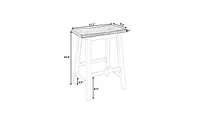 Slickblue Farmhouse Rustic 2-Piece Counter Height Wood Kitchen Dining Stools Perfect for Small Spaces