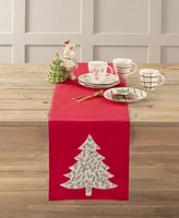 Lenox Bayberry Holly & Pine Tree Runner, 14"x72"