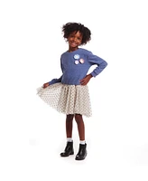 Andy & Evan Toddler Girls Toddler/Child Navy Terry Sweatshirt Dress Set