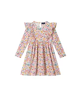 Andy & Evan Toddler Girls Toddler/Child Oatmeal Heather Printed Jersey Dress