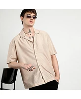 Campus Sutra Men's Splash Plaid Oversized Shirt