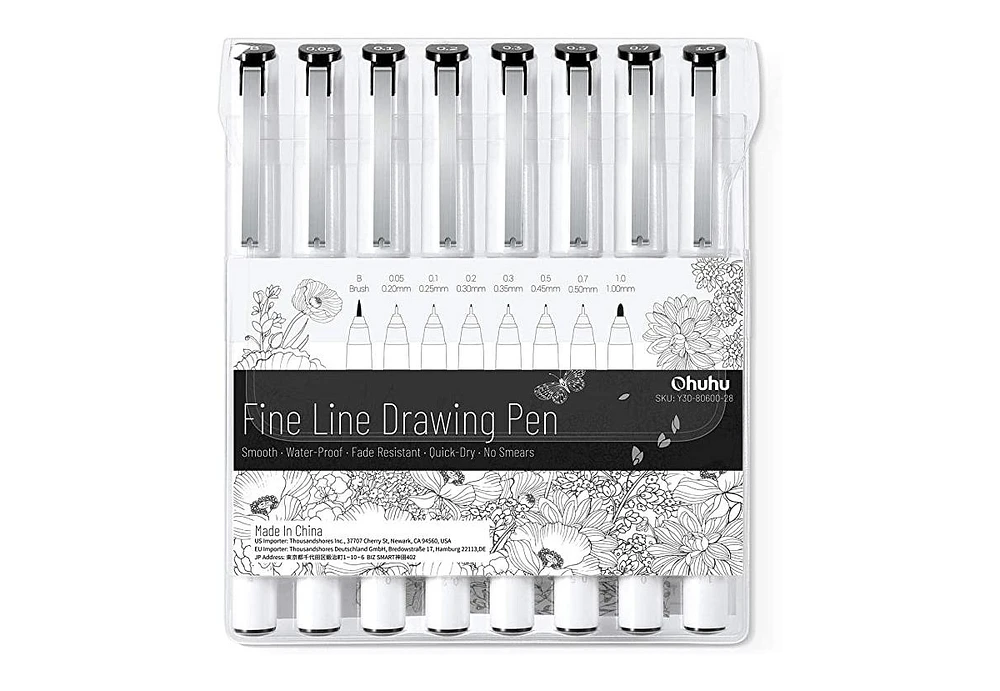 Ohuhu 8ct Fineliner Drawing Pens Y30-80600-28