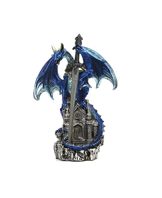 Fc Design 7.5 H Blue Dragon with Treasure Box Figurine Decoration Home Decor Perfect Gift for House Warming, Holidays and Birthdays