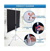 Pyle Tripod Stand Projector Screen, 40-Inch