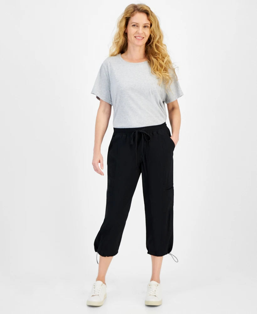 Style & Co Women's Pull-On Bungee-Hem Capri Pants, Exclusively at Macy's