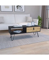 Mosby Coffee Table with Modern Hairpin Legs Design and Drawer