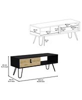 Depot E-Shop Mosby Coffee Table with Modern Hairpin Legs Design and Drawer