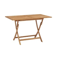 vidaXL Folding Patio Table 47.2"x27.6"x29.5" Solid Teak Wood