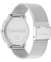 Calvin Klein Unisex Iconic Silver Stainless Steel Mesh Bracelet Watch 40mm