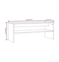 vidaXL Coffee Table Smoked Oak 39.4"x15.7"x15.7" Engineered Wood