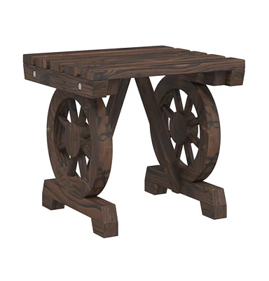 vidaXL Patio Footstool 15.7"x14.4"x15.2" Solid Wood Fir