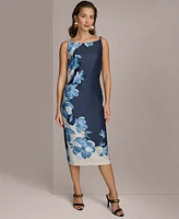 Donna Karan Women's Floral Print Sleeveless Sheath Dress