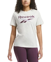 Reebok Women's Identity Cotton Big Logo T-Shirt