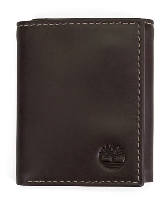 Timberland Men's Cloudy Trifold Leather Wallet