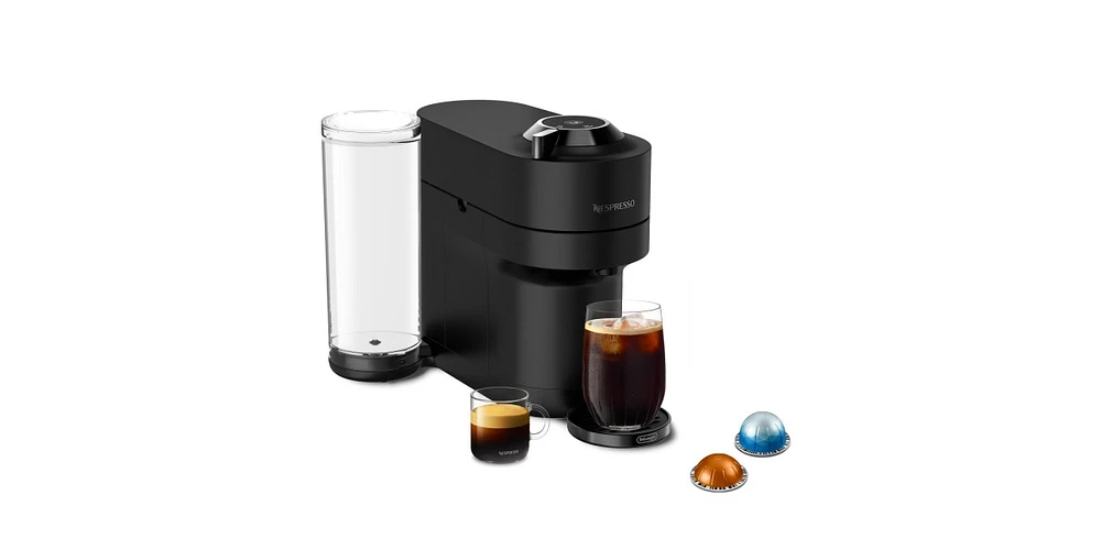 Nespresso Vertuo Pop+ Deluxe Matte Black Coffee Maker & Espresso Machine by De'longhi