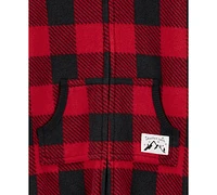 Carter's Baby Boys 1-Piece Buffalo Check Fleece Jumpsuit