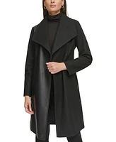 Kenneth Cole Women's Mixed Media Trench Coat