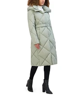 Kenneth Cole Women's Quilted Long Puffer Coat