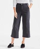 Style & Co Women's High-Rise Wide-Leg Crop Jeans, Created for Macy's