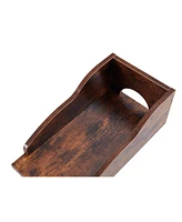 Slickblue D&N Solid Wood Computer Desk – Office Table with Pc Drawer, Storage Shelves, File Cabinet, Two Drawers, C-Tray, and Plant Shelf
