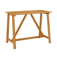 vidaXL Patio Bar Table 55.1"x27.6"x40.9" Solid Acacia Wood