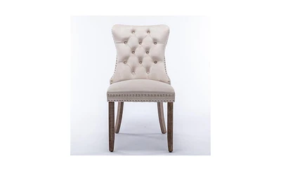 Slickblue Modern High-End Tufted Velvet Upholstered Dining Chair with Solid Wood Frame Contemporary Elegance