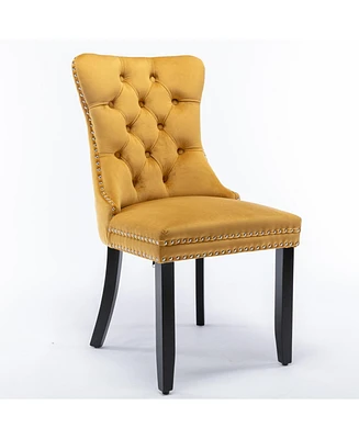 Slickblue Modern High-End Tufted Velvet Upholstered Dining Chair with Solid Wood Frame Contemporary Elegance