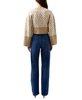 French Connection Women's Martina Cropped Graphic Sweater