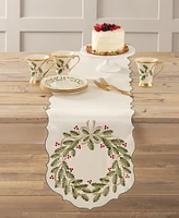 Lenox Holiday Nouveau Wreath Table Runner, 14" x 72"