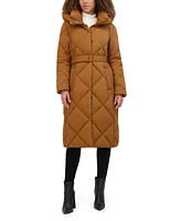 Kenneth Cole Women's Quilted Long Puffer Coat