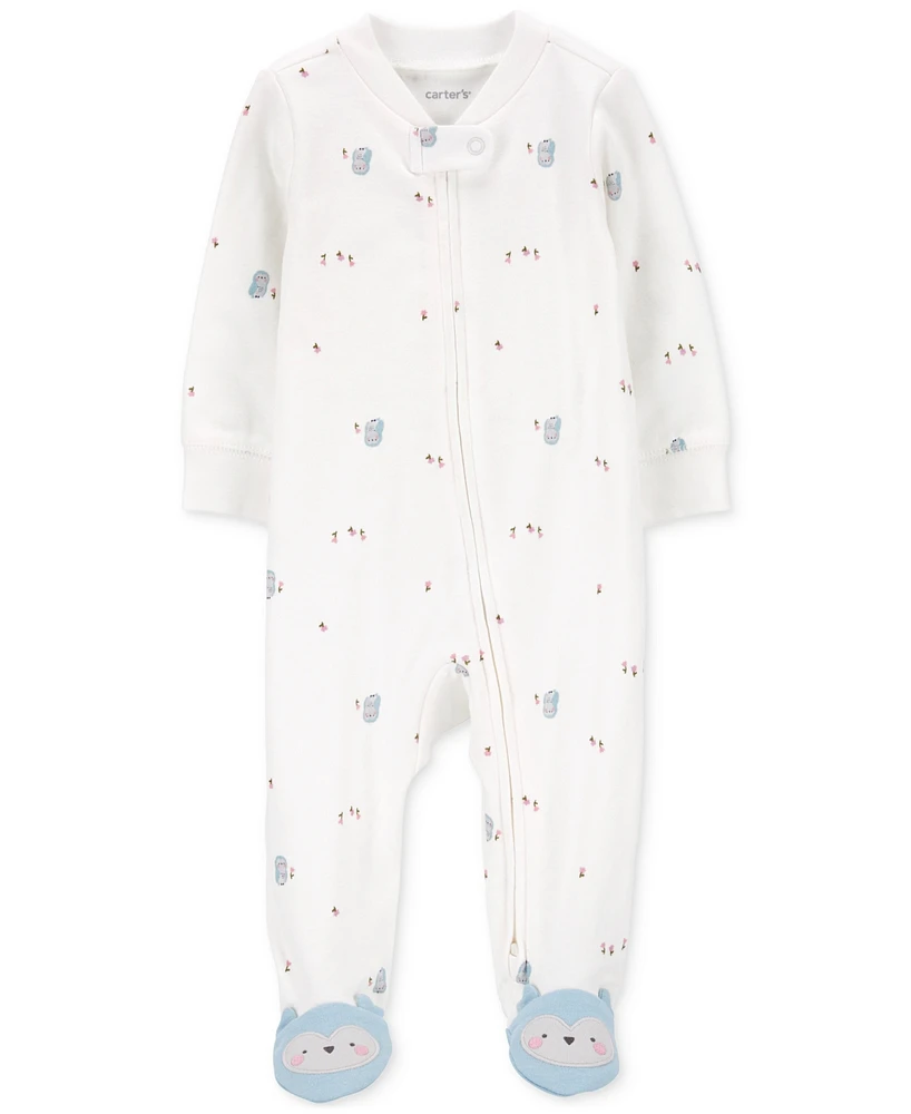 Carter's Baby Owl 2-Way-Zip Cotton Sleep & Play Footed Coverall