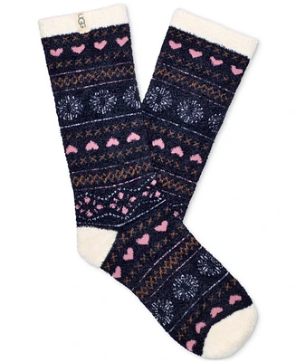 Ugg Women's Leslie Fair Isle Graphic Crew Socks