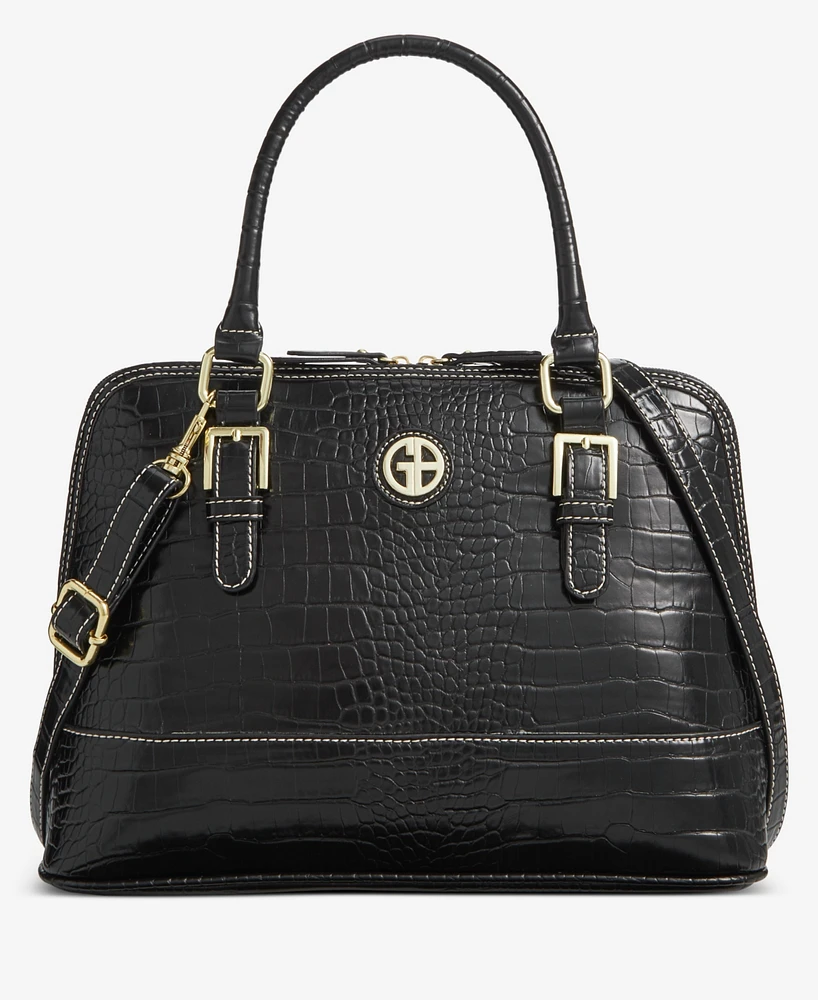 Giani Bernini Croc Dome Medium Satchel, Created for Macy's