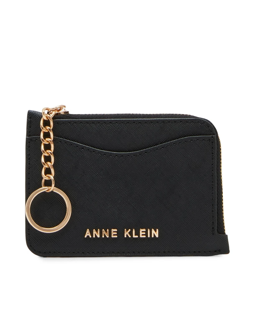 Anne Klein Zip Card Case Keychain Wallet