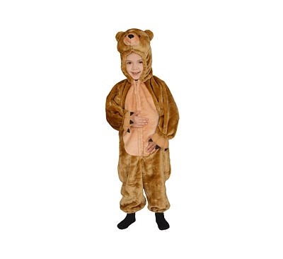 Dress Up America Brown Bear Jumpsuit Costume - Kids Boys & Girls