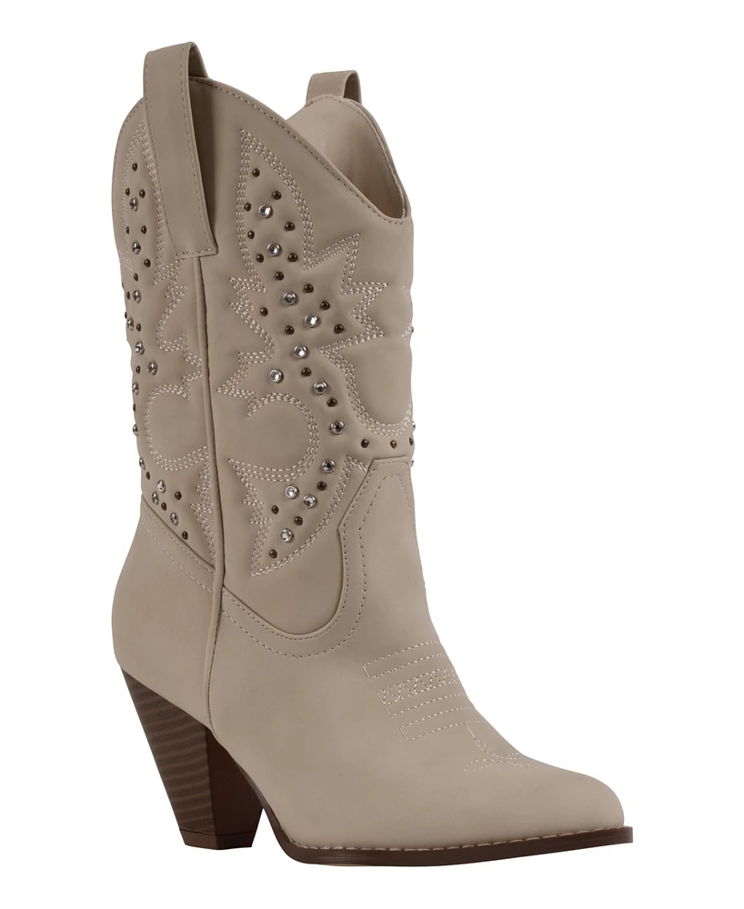 Gc Shoes Women's Beth Studded Western Ankle Boots