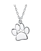 Bling Jewelry Bff Animal Lover Puppy Kitten Foot Print Pet Dog Cat Paw Print Stud Earrings And Pendant For Women .925 Sterling Silver