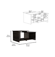 Leanna Leanna 3 Coffee Table, Lower Open Shelf