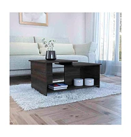 Depot E-Shop Leanna Leanna 3 Coffee Table, Lower Open Shelf