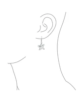 Bling Jewelry Iridescent White Created Opal Inlay Nautical Vacation Honeymoon Ocean Marine Life Starfish Dangle Drop Lever back Earrings For Women .92