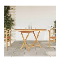 vidaXL Folding Patio Table 43.3"x43.3"x29.5" Solid Wood Teak